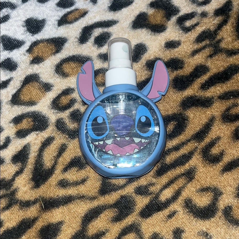 Claire's Blue and Pink Stitch Spray Perfume Bottle